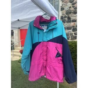 Vintage 80s Powderhorn Mountaineering Jacket Men Size Large Nice Colorblock